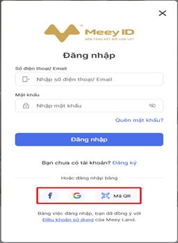 Giao diện đăng nhập